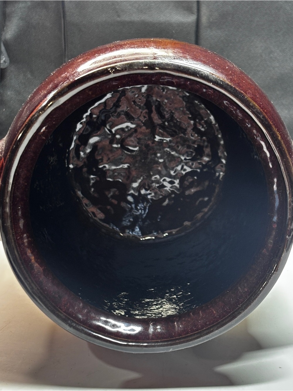 Cookie Crock Bean Pot Look Farmhouse COOKIE JAR Brown Drip Robinson Ransbottom - Picture 11 of 15